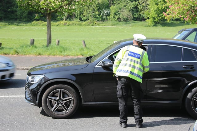 A checkpoint has been set up on a major A-road in Sussex