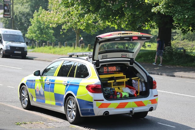 A checkpoint has been set up on a major A-road in Sussex