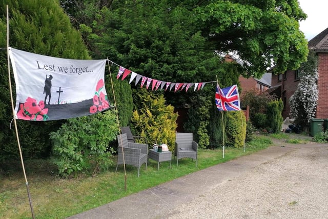 The VE Day anniversary being marked in Lighthorne Heath.