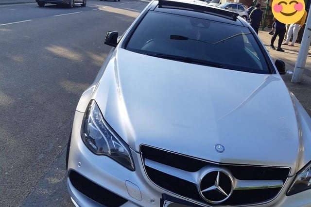 The Mercedes was seized in Peterborough as the driver was uninsured