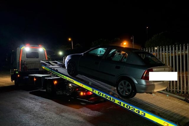 An uninsured car seized in Lynn Road, Wisbech