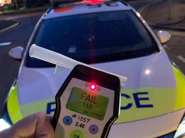 A driver was stopped allegedly three times the drink drive limit at the Horsefair Roundabout in Wisbech