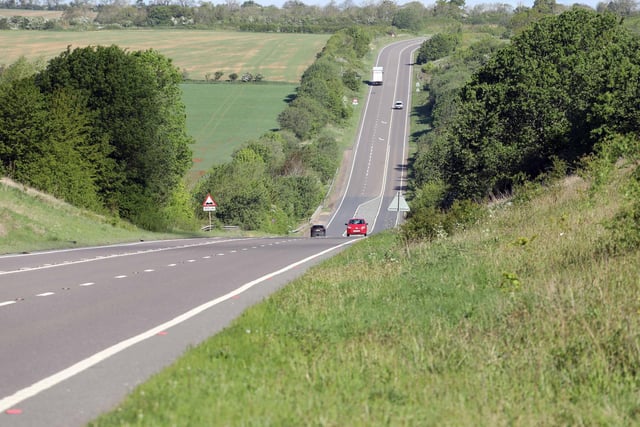 The A6 which runs past Desborough, Rothwell, Burton Latimer had 41 accidents in this period, just behind the A45 through East Northants which had 42. The roads came 13th and 12th, respectively.