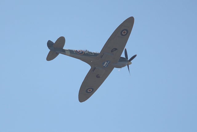 The Spitfire flypast, seen from Bolsover Road, Worthing. Picture: Robert Mitchell