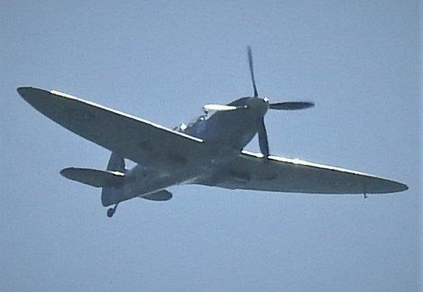 Bryan Hartley took this picture of the Spitfire flypast from West Parade, Worthing