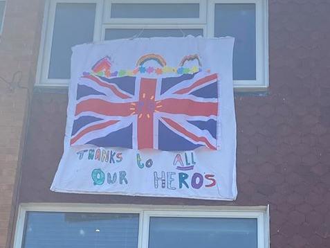 A house in Bedgrove thanking 'all our heroes'