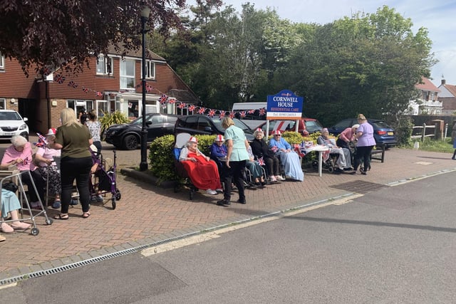 Residents and staff at Abbeyfield Ferring enjoyed a celebratory tea and a drive by from relatives and friends