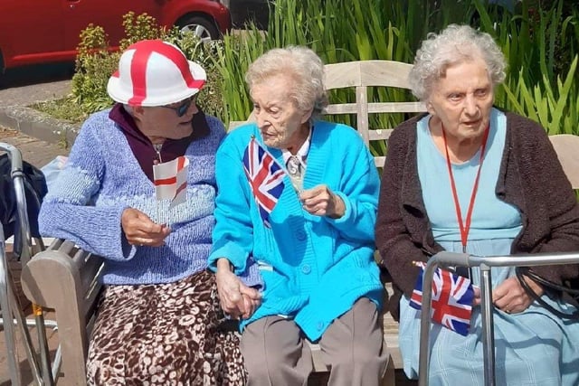 Residents and staff at Abbeyfield Ferring enjoyed a celebratory tea and a drive by from relatives and friends