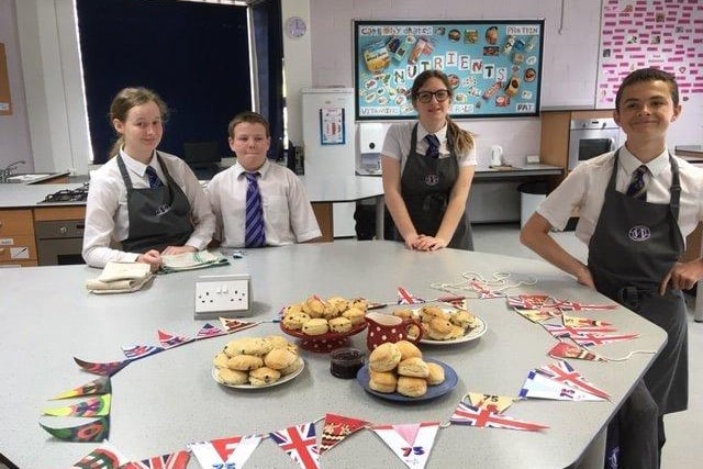 Worthing High School was open for the bank holiday on May 8 and students marked VE Day by cooking cakes and digging for victory