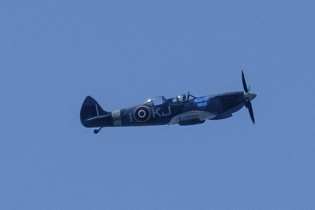 Peter Pollack took this picture of the Spitfire flypast in Worthing
