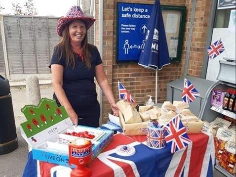 Kerry Allard shared these pictures of the VE Day display at the Tesco Express in Nyetimber
