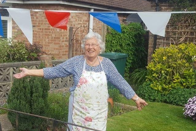 Dave Hockridge took this picture of Hazel Stewart celebrating the 75th anniversary of VE Day in Armadale Road, Chichester