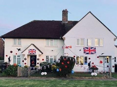 Charlotte Penfold-Varndell shared this picture of the decorations on her house an her neighbour's house in Southbourne