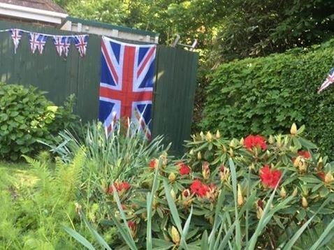 Jane Legg sent in this photo from her VE Day socially distant garden tea party in Aldwick