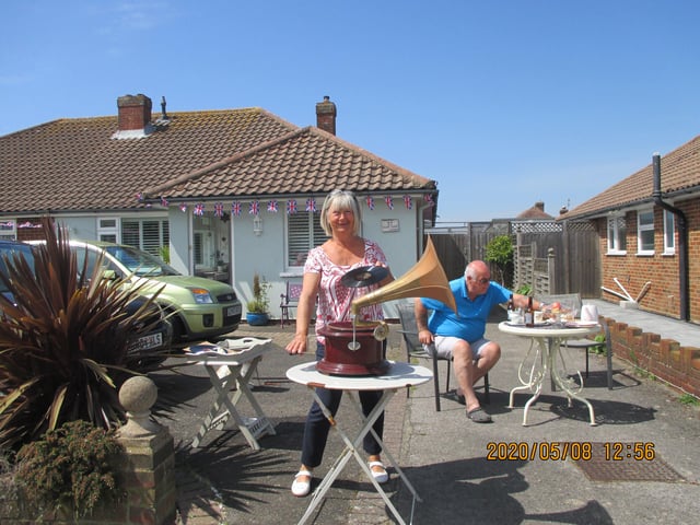 VE Day celebrations in The Crescent, Lancing