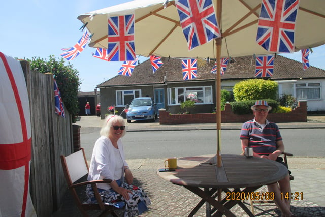 VE Day celebrations in The Crescent, Lancing