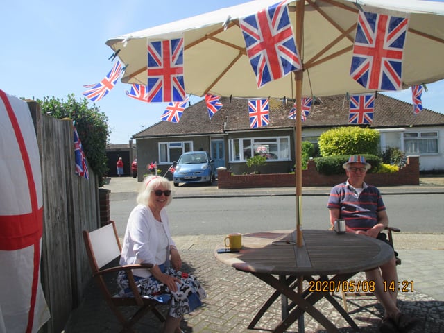 VE Day celebrations in The Crescent, Lancing