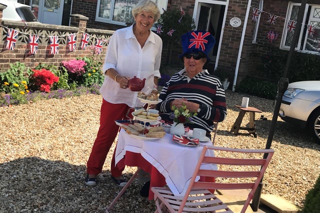 Joan Foster, chairman of Hunston Parish Council, sent in this picture of Tina and David Teyers celebrating VE Day