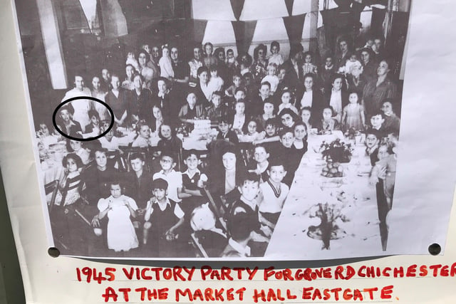 Joan Foster, chairman of Hunston Parish Council, also shared this picture of Peter Green celebrating VE Day in 1945