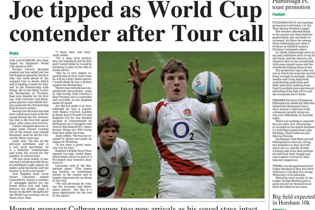 Joe Launchbury on the verge of a World Cup calll - County Times