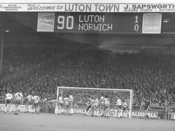 The Hatters stayed up thanks to a 1-0 win over Norwich City on the final day of the 1988-89 season