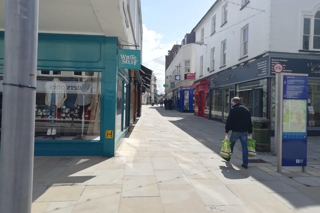 Horsham town centre pictured on May 13 as lockdown eases