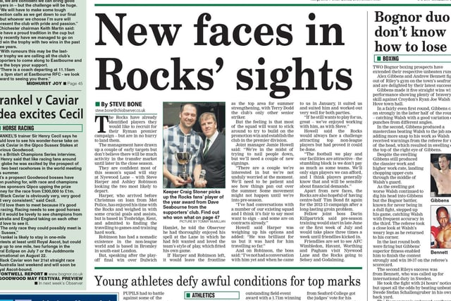 Bognor Regis Town news in the Chi Observer