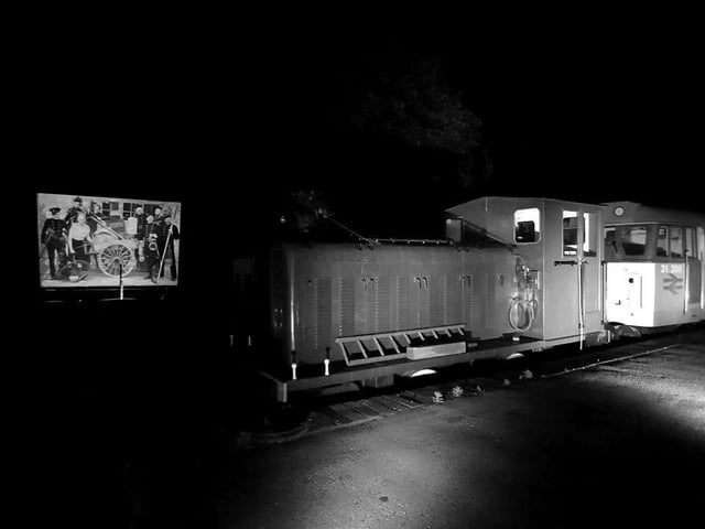 Lightning Lloyd created this light display to mark the 75th anniversary of VE Day