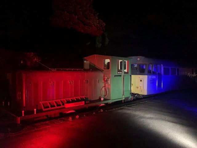 Lightning Lloyd created this light display to mark the 75th anniversary of VE Day