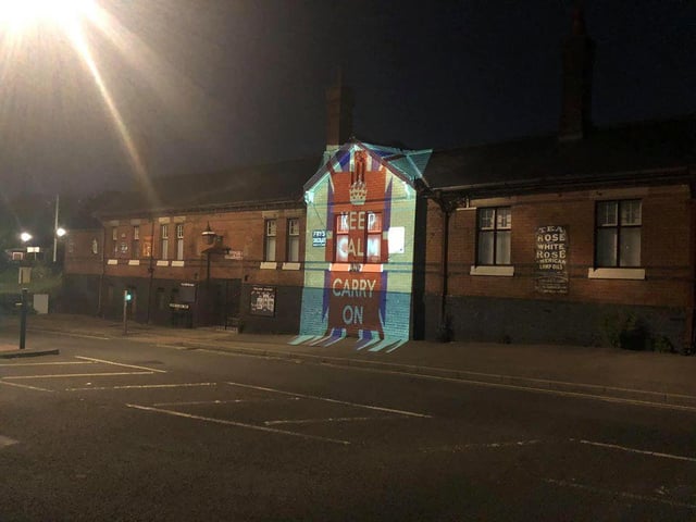 Lightning Lloyd created this light display to mark the 75th anniversary of VE Day
