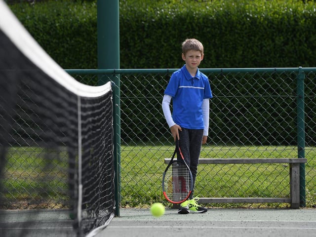 Oskar Lawkowski and his brother, Kacper, returned to playing at Northampton County Lawn Tennis Club on May 13, 2020, in Northampton. Photo by Shaun Botterill/Getty Images