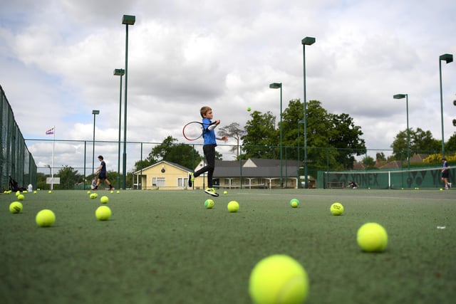 Oskar Lawkowski and his brother, Kacper, returned to playing at Northampton County Lawn Tennis Club on May 13, 2020, in Northampton. Photo by Shaun Botterill/Getty Images