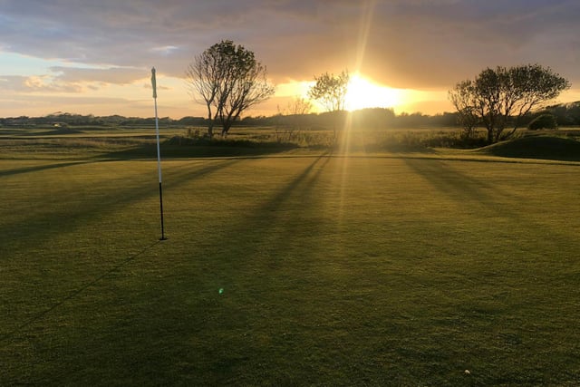 The sun sets on the first day back at Littlehampton GC / Picture: Sam Bellamy