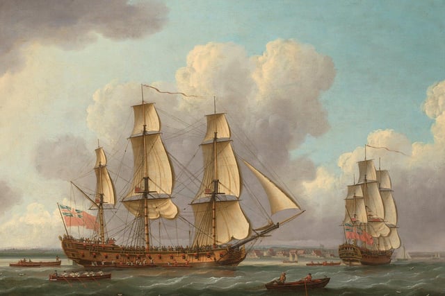 John Cleveley (c.1712-1777): The East Indiaman Princess Royal at the Downs on her maiden voyage to and from China, 9th July 1771, oil on canvas signed and dated 'J.Cleveley Pinx 1771'. £48,000 from Rountree Tryon Galleries