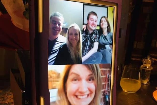 Graham James McKnight said: "This is my fiancée and I on her birthday having a small virtual gathering with a few of her friends last week"