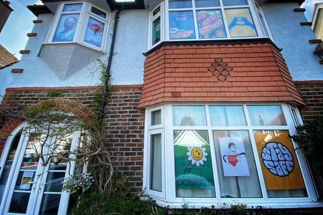 Jessica Barber sent this image of a house with NHS support messages in the windows