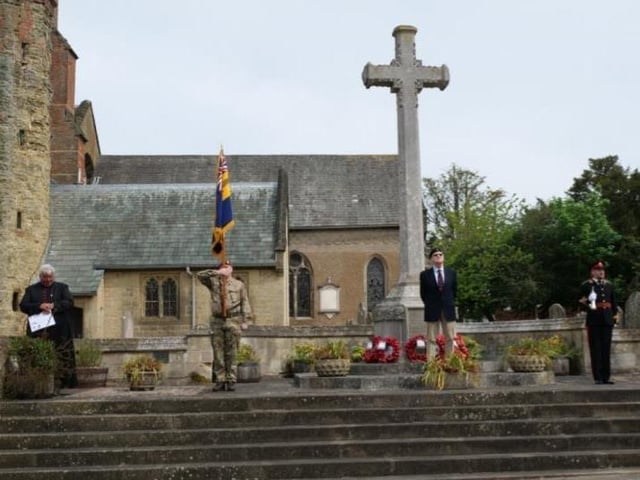 Rob Sadler took this picture of the VE Day service at Petworth war memorial
