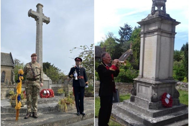 Harsha Desai took this picture of James Parr and Nathan Fynes at Petworth war memorial, and Richard Barron is pictures at Storrington war memorial