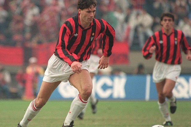 It would be Marco Van Basten. In the early 1990s we had a Football League representative game against a Serie A team and he played in that.
