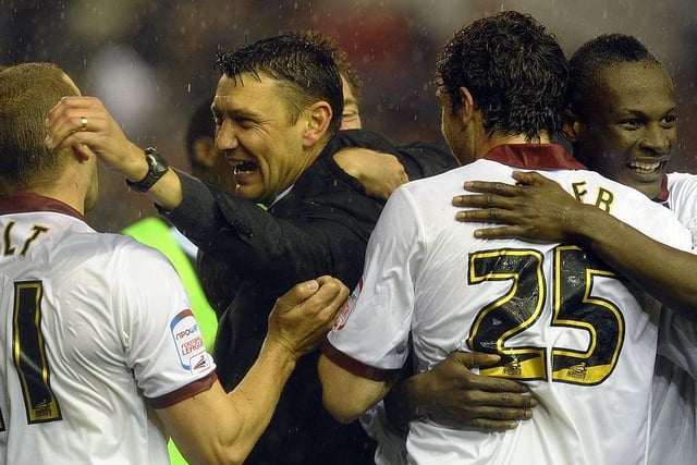 It was a proud night for Cobblers boss Ian Sampson and his players