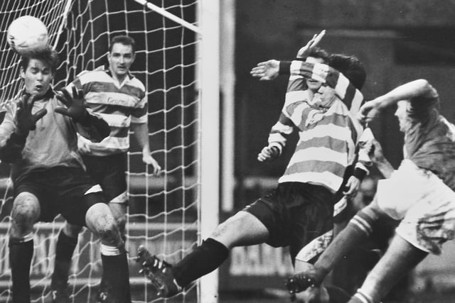 1992: HOOLIGANS. Posh smashed non-league Kingstonian 9-1 in an FA Cup replay at London Road, but in the second-half someone in the London Road End lobbed a 50p piece at the visiting goalkeeper and hit him on the head. An FA disciplinary committee ordered the match to be replayed behind closed doors. Posh won that game 1-0, but only after their good name had been dragged through the mud. It was harsh on Tony Philliskirk (pictured) who scored five goals in the 9-1 match.