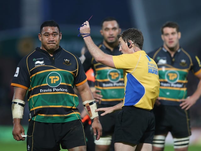 Salesi Ma'afu was sent off by referee JP Doyle