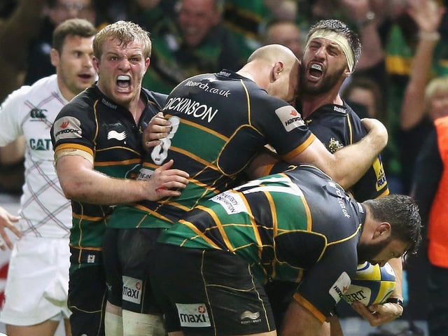 Tom Wood scored a crucial try to win it for Saints
