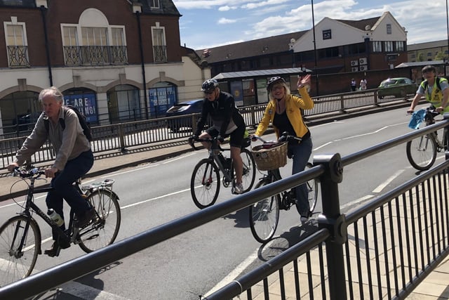 Extinction Rebellion pop-up cycle ride in Peterborough