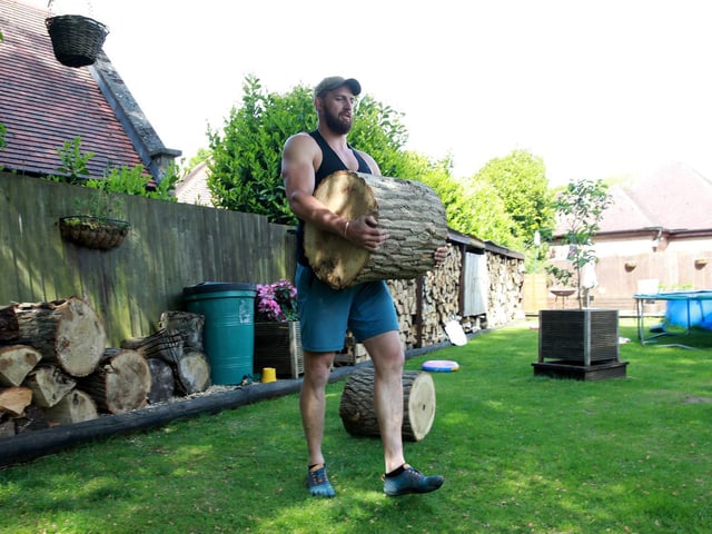 Wood has been lugging logs about