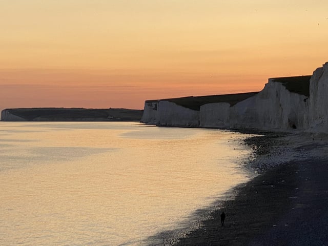 Sunset at Birling Gap, taken by Lisa Pickard with an iPhone. SUS-200520-132514001