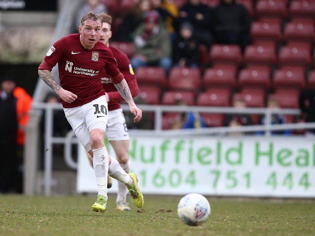 The 33-year-old left-back has been one of League Two's top performers since joining Northampton from Bury last year, making 36 league appearances.