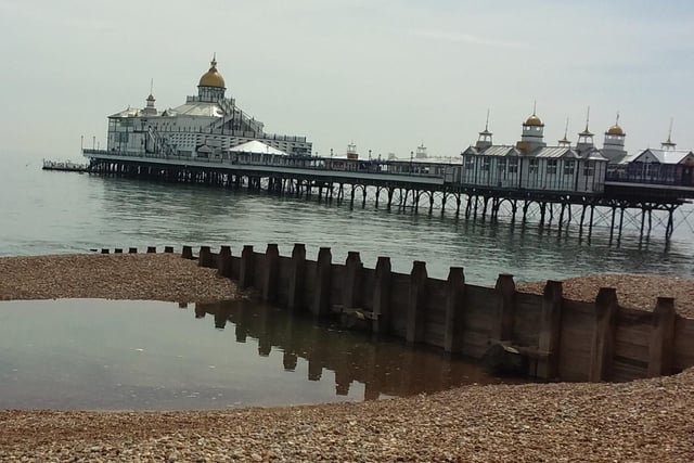 Eastbourne Pier at high tide on May 8. This picture was taken by Peter Rolfe. SUS-200520-134121001