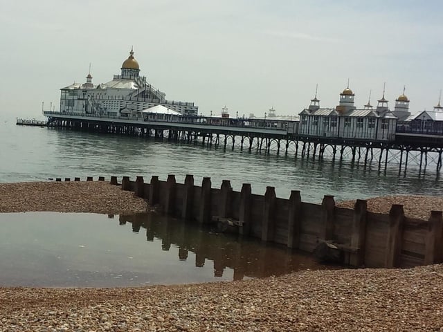 Eastbourne Pier at high tide on May 8. This picture was taken by Peter Rolfe. SUS-200520-134121001
