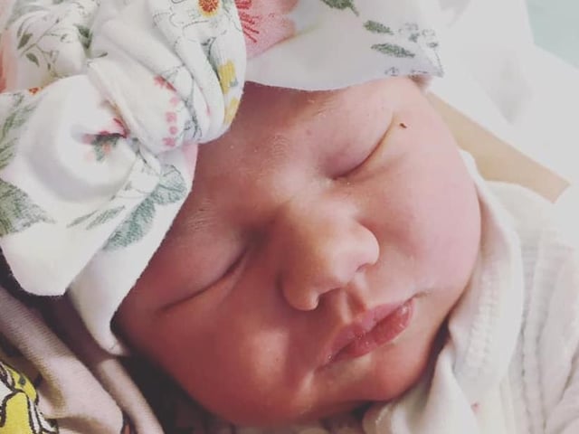 Rosie Harper Ray, born on May 16 weighing 8lb10oz